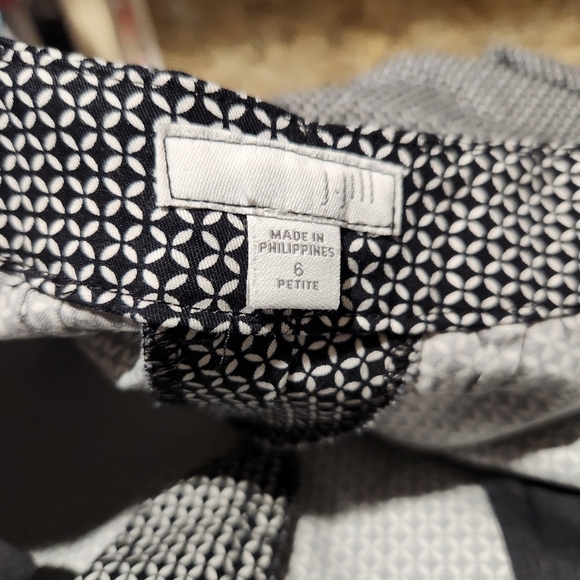 J. Jill Houndstooth Abstract Preppy Slim Ankle Pants 6 Petite - Picture 4 of 5